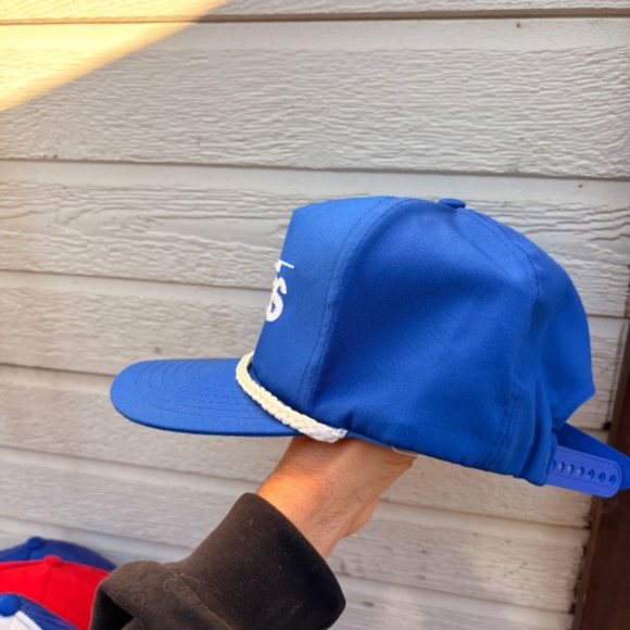 Vintage DECIS trucker hat snapback farming blue white rope - Picture 5 of 7